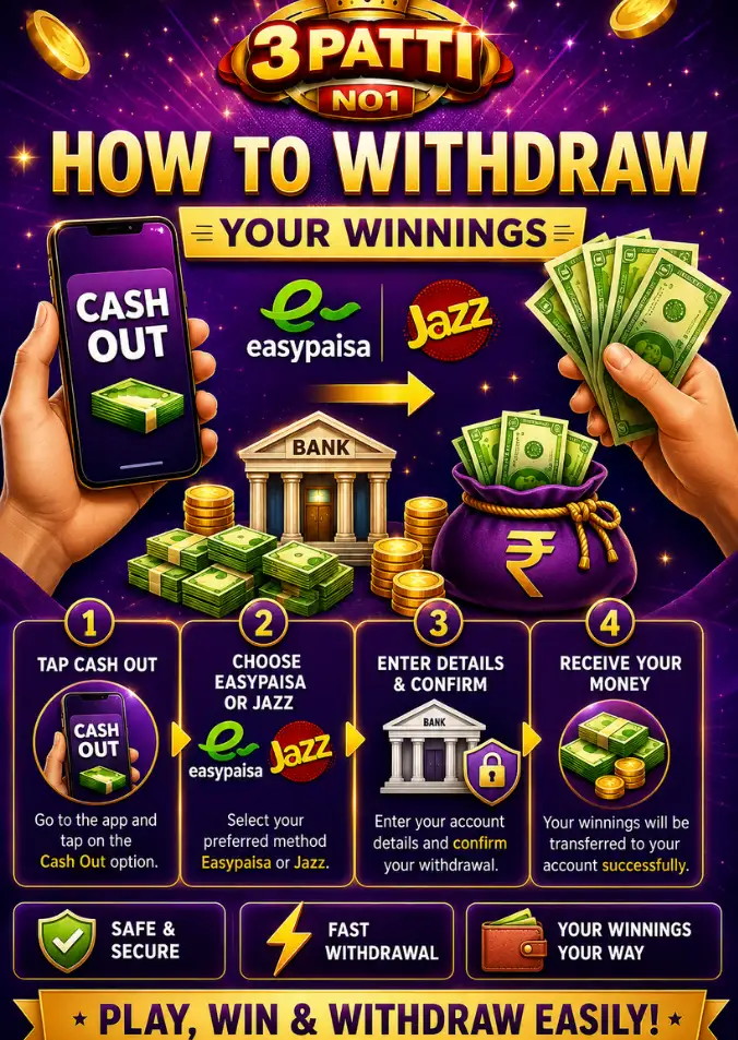 3 Patti No 1 withdrawal guide