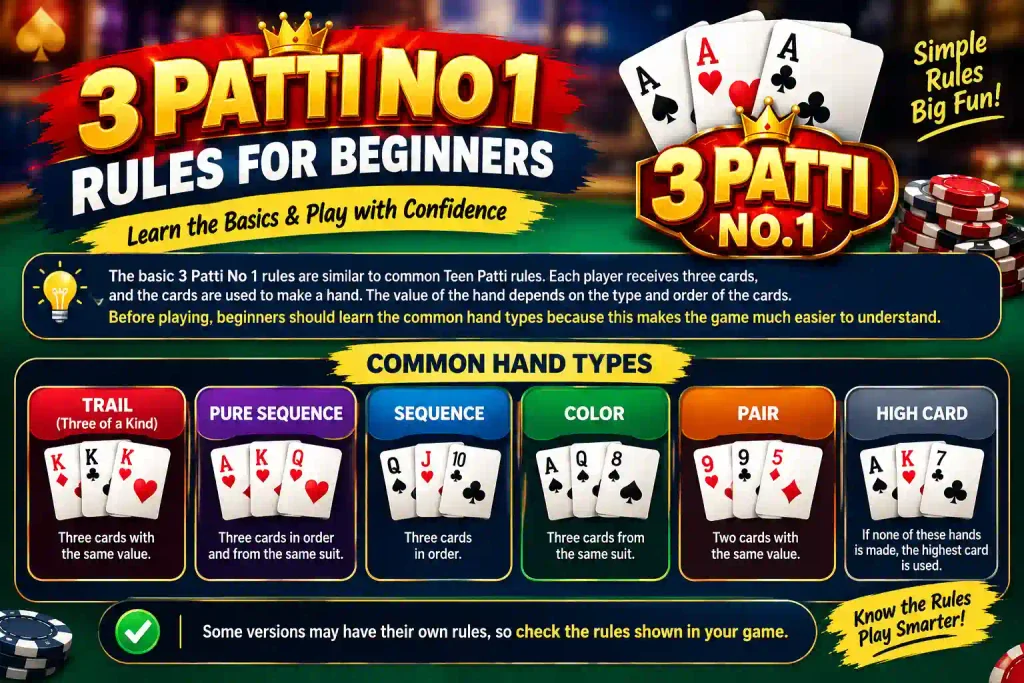 3 Patti No 1 Rules for Beginners