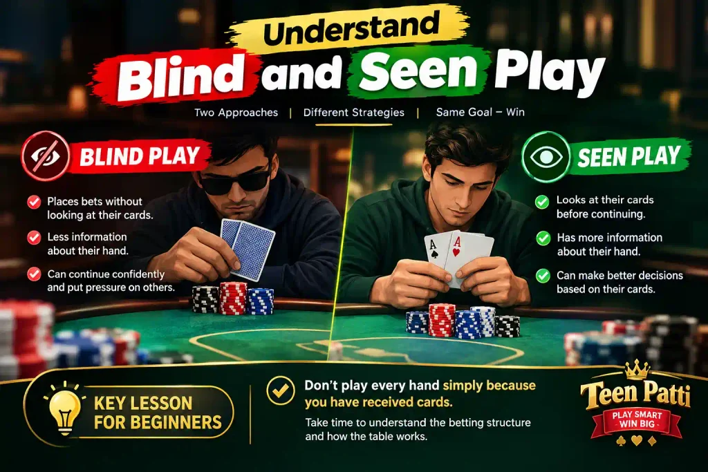 Blind and Seen Play 3 Patti No 1